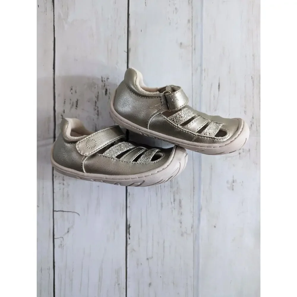 Ugg Kolding Gold Silver Sparkly Sandals Toddler Size 6